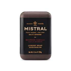 Mistral front packaging showing bourbon vanilla fragrance and premium look