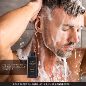 Close-up of Mistral ingredient label showing natural extracts and clean formula
