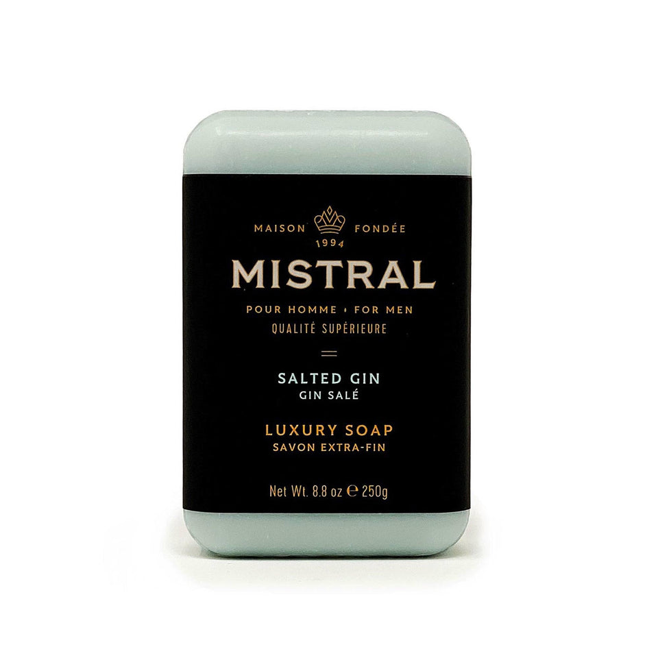 Mistral front packaging showing large 8.8 oz bar and brand benefit