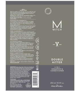 MITCH packaging detail highlighting recycled-materials commitment