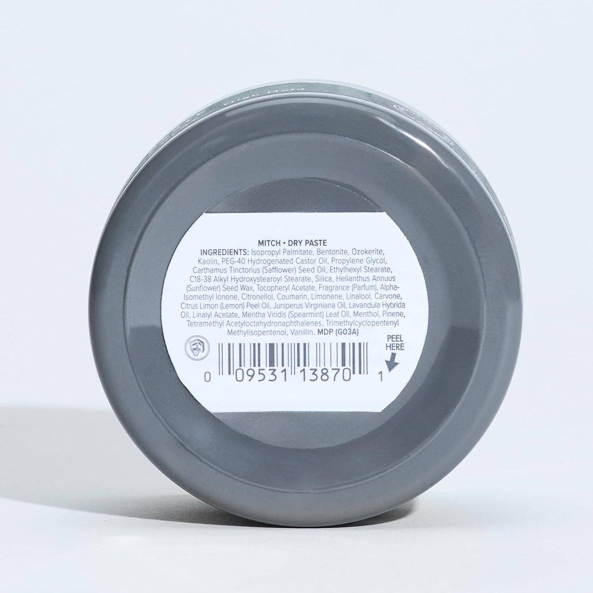 MITCH packaging with PCR materials badge, emphasizes eco progress