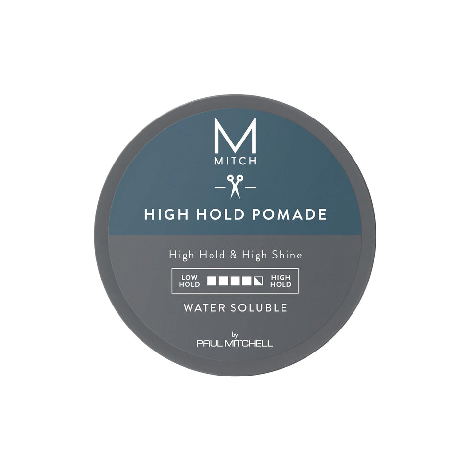 MITCH pomade front jar showing label and 3 oz size benefit