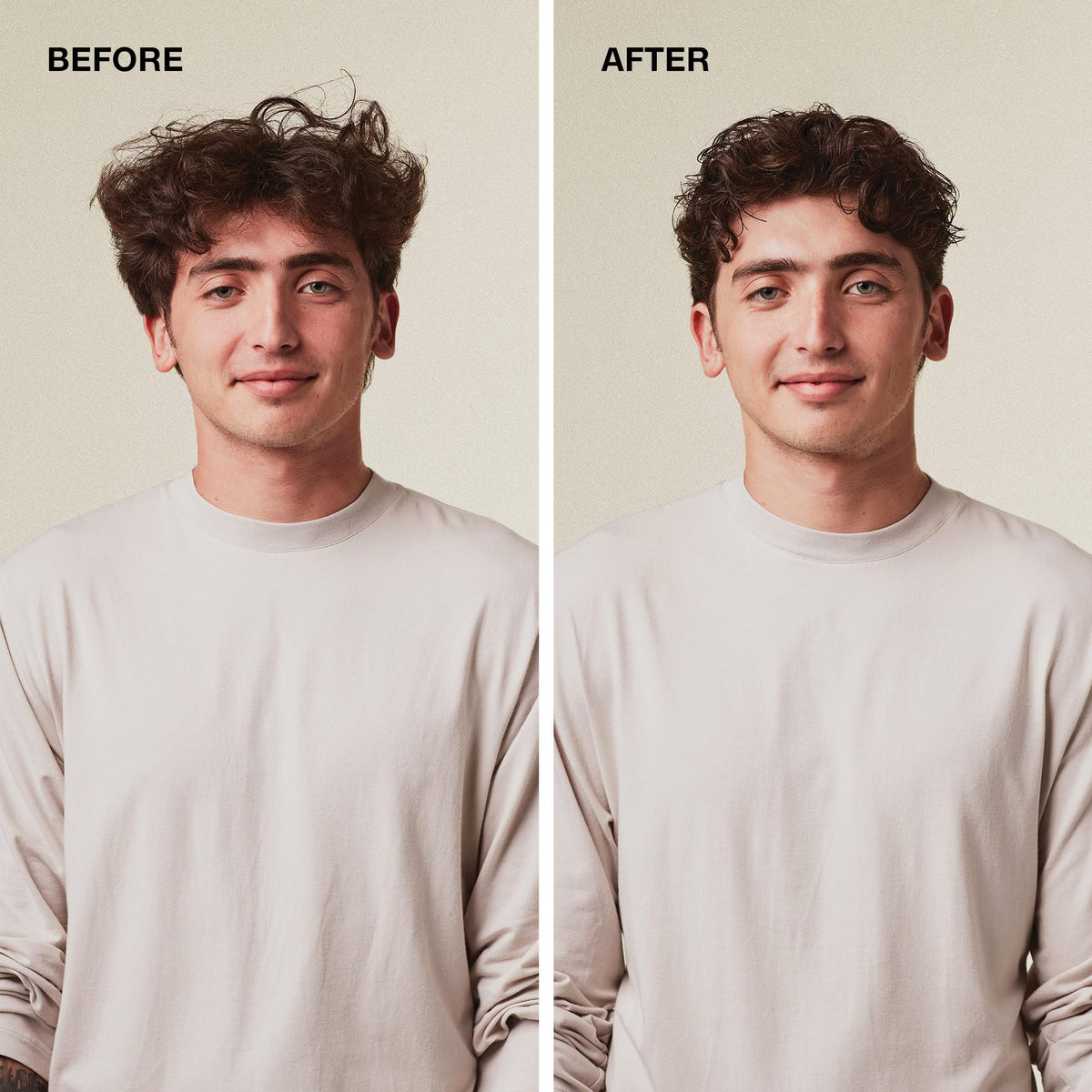 MITCH Matterial styled hair side profile showing textured matte look benefit