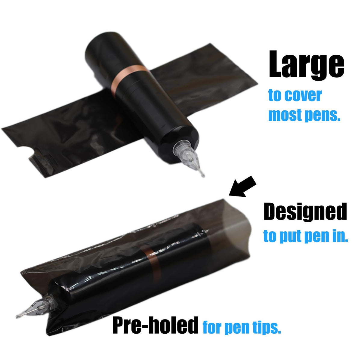 Miuxia pen cover fitted on machine demonstrating hygienic protection