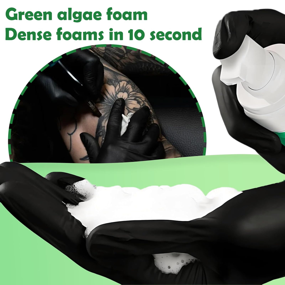 Miuxia foam texture lather on hand showing gentle cleansing action