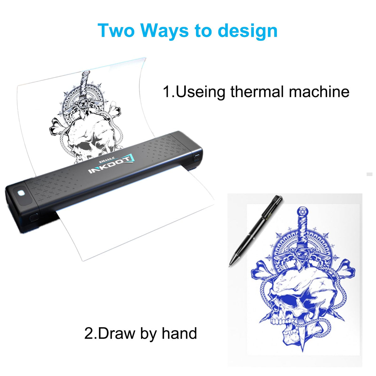 Miuxia stencil transfer in use on arm demonstrating accurate placement benefit