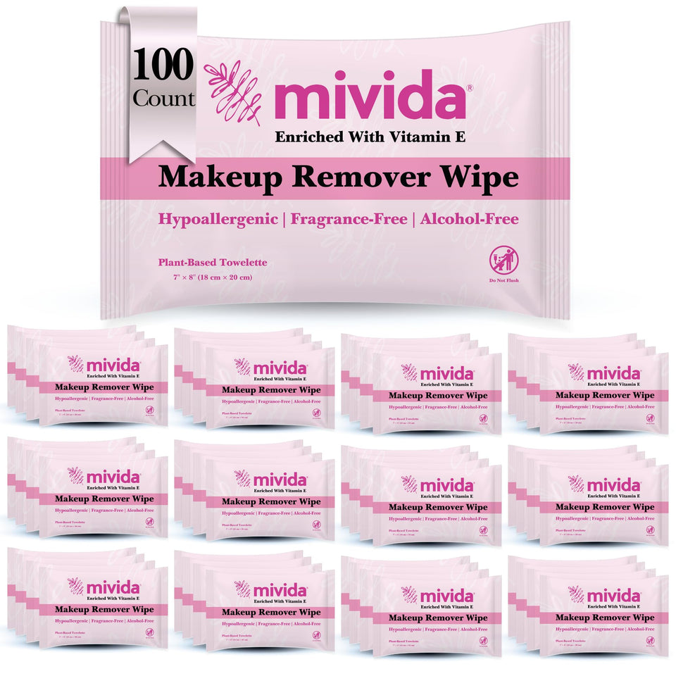 mivida front packaging showing 100-count for convenient supply