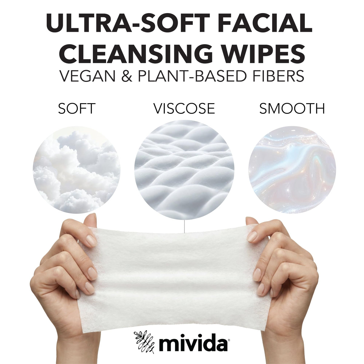 mivida wipe in hand illustrating single-use hygiene and portability