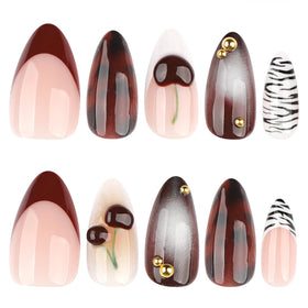 Mivota close-up of leopard print nail showing textured detail and style