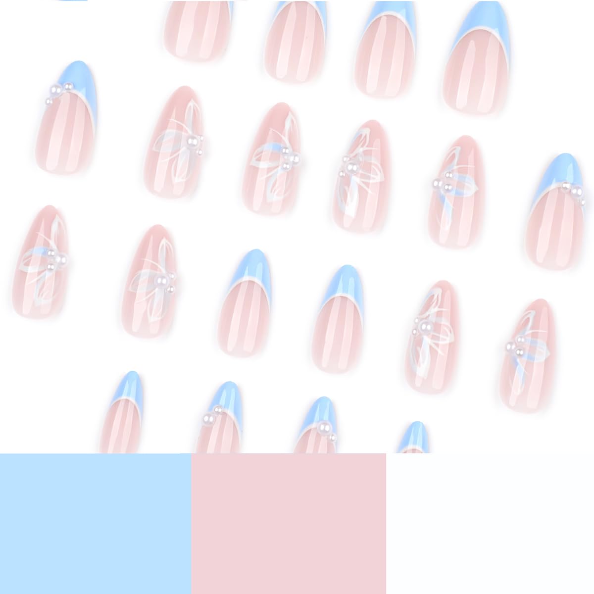 Mivota layout of 24 nails in assorted sizes demonstrating selection benefit