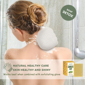 Miw Piw ginger soap lather foam demonstrating rich cleansing and skin-softening effect