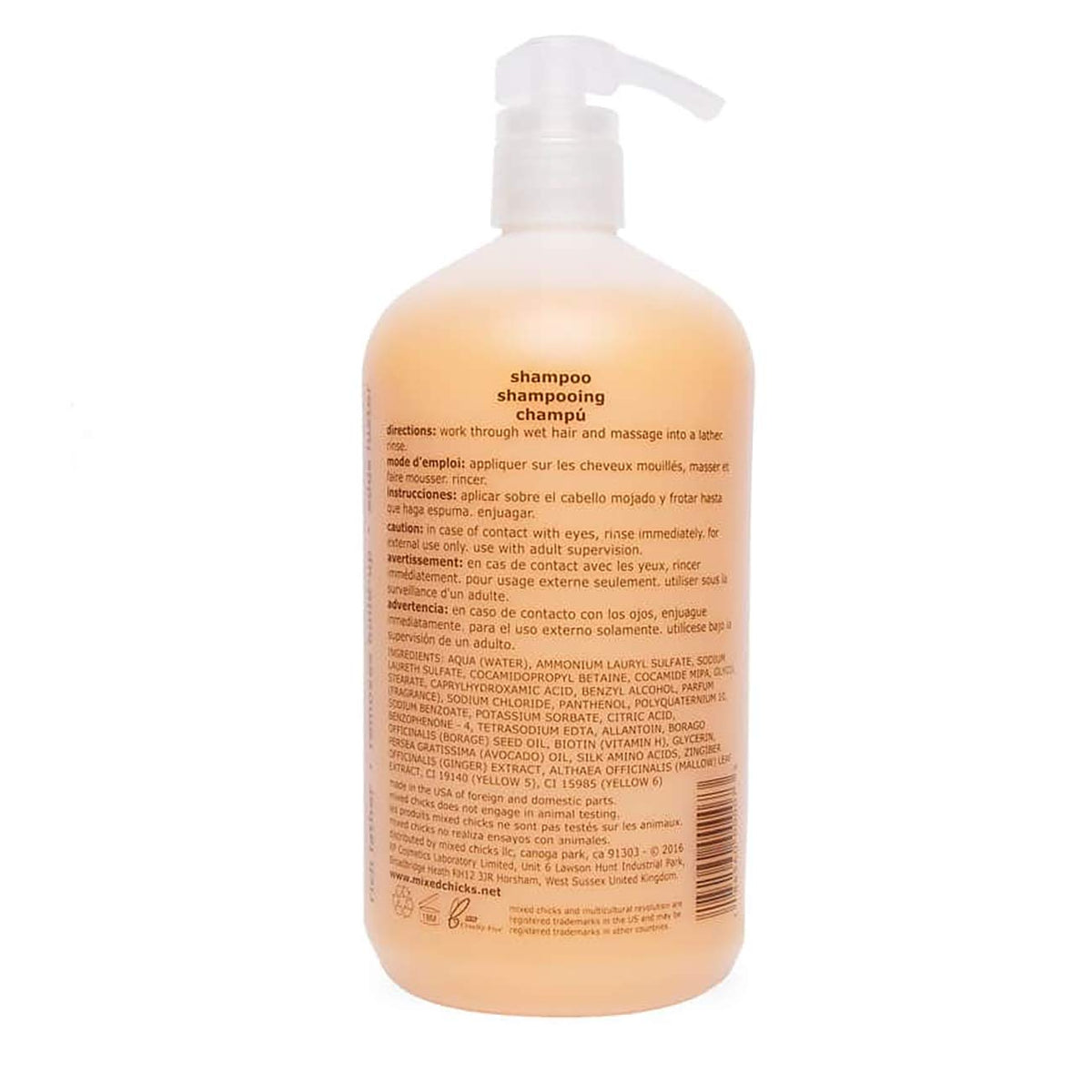 Mixed Chicks back label close-up revealing ingredients and usage directions for clarity