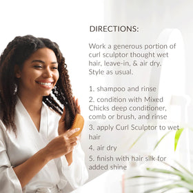 Mixed Chicks before and after curls showing improved definition