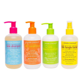 Mixed Chicks front packaging showing full kids quad, gentle routine benefit