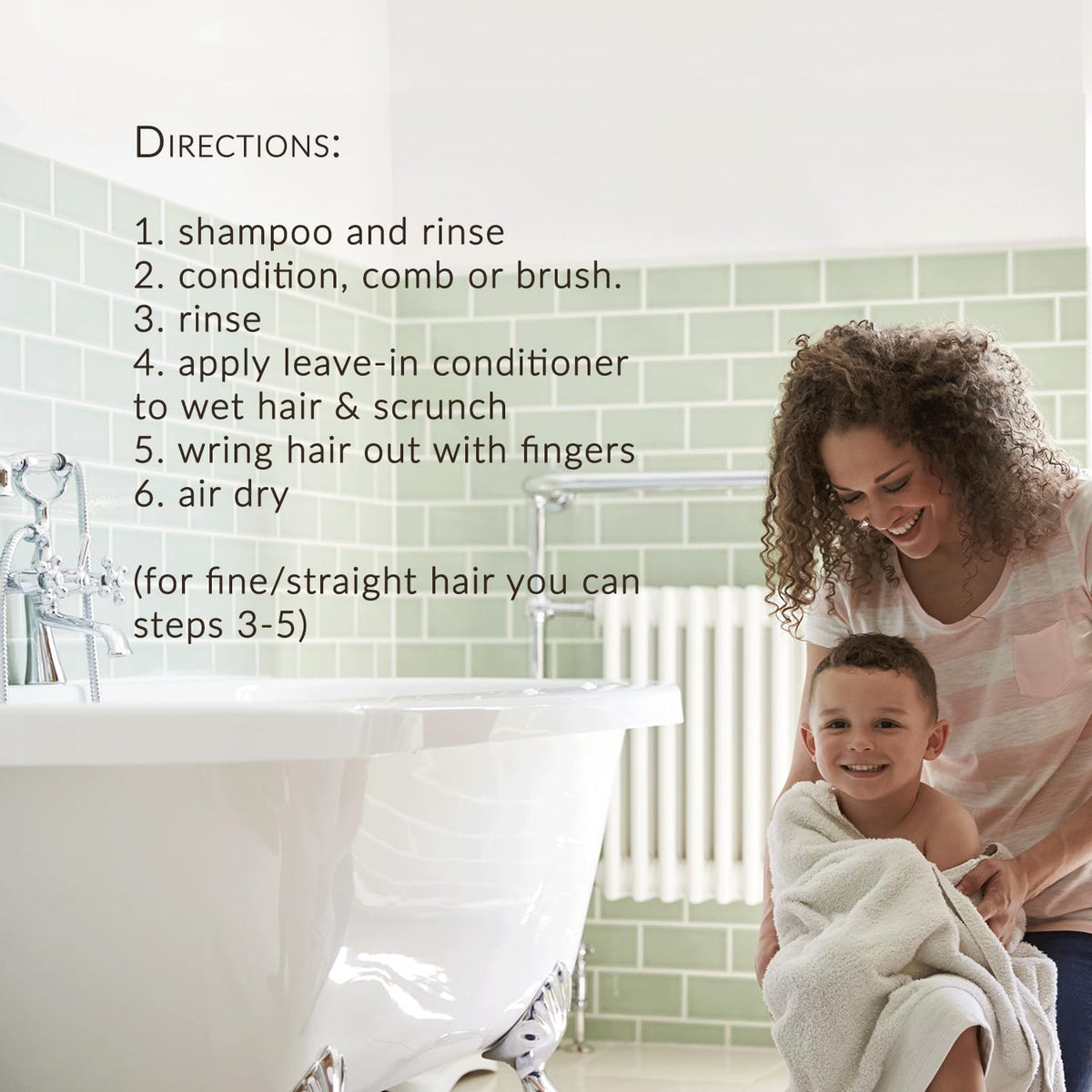 Mixed Chicks child having hair washed demonstrating comfortable bath time