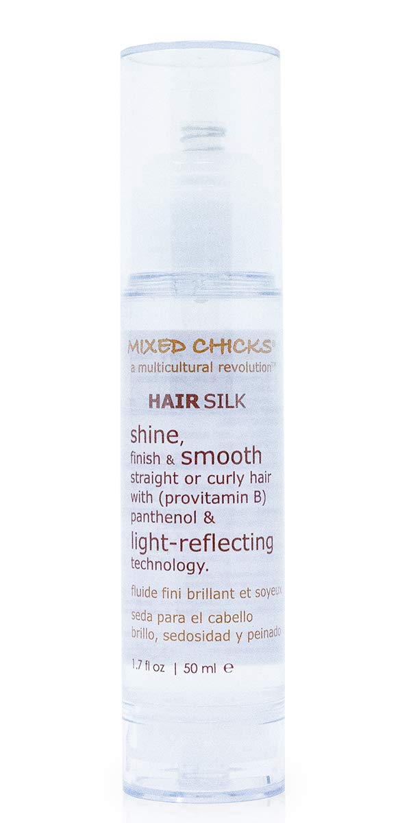 Mixed Chicks bottle front view showing glossy finish benefit