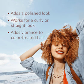 Mixed Chicks applied to straight hair giving sleek polished finish