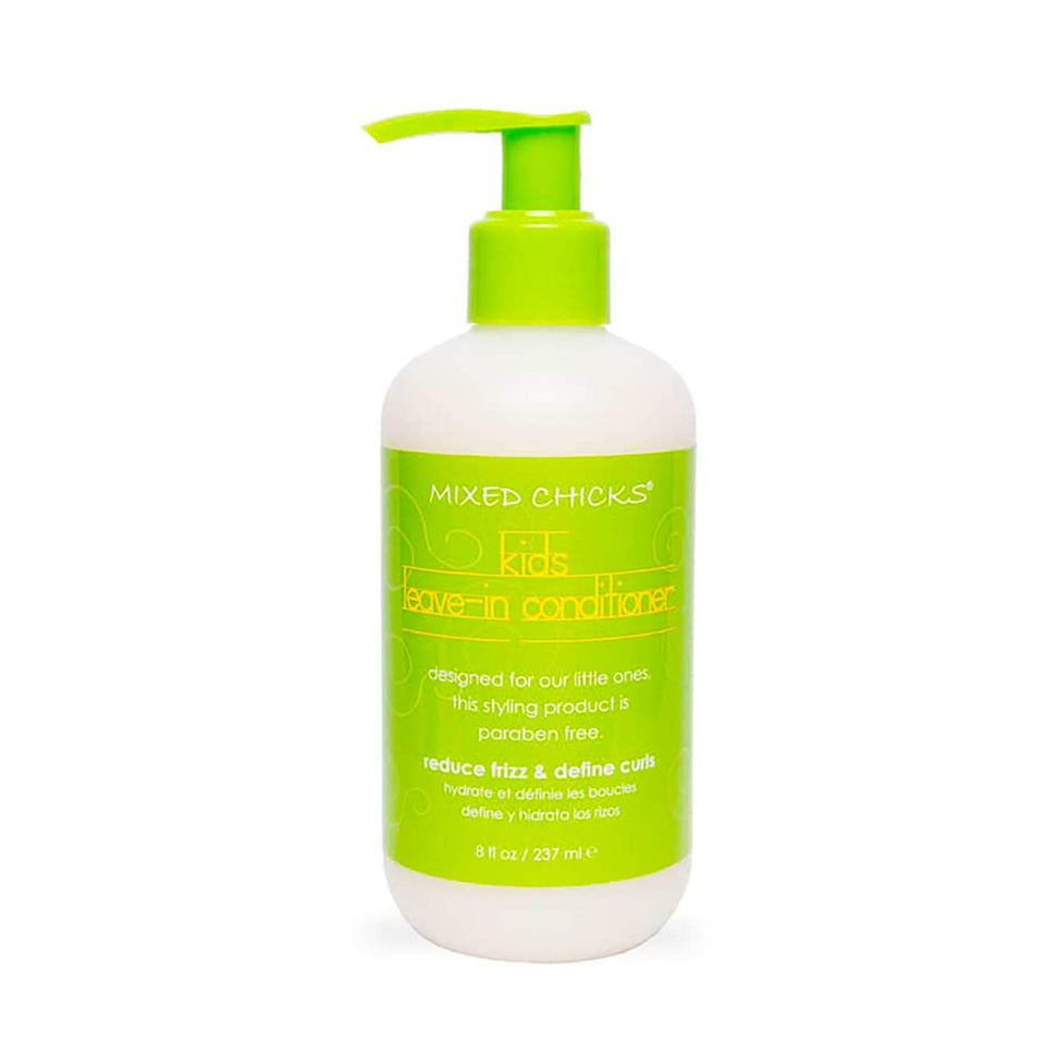 Mixed Chicks front bottle image showing kid-friendly leave-in benefits