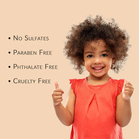 Child using Mixed Chicks to detangle hair, faster morning routines benefit