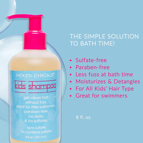 Mixed Chicks leave-in conditioner bottle showing lightweight moisture benefit