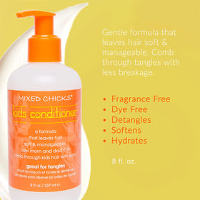 Mixed Chicks Tangle-Tamer spray bottle highlighting quick-detangle benefit
