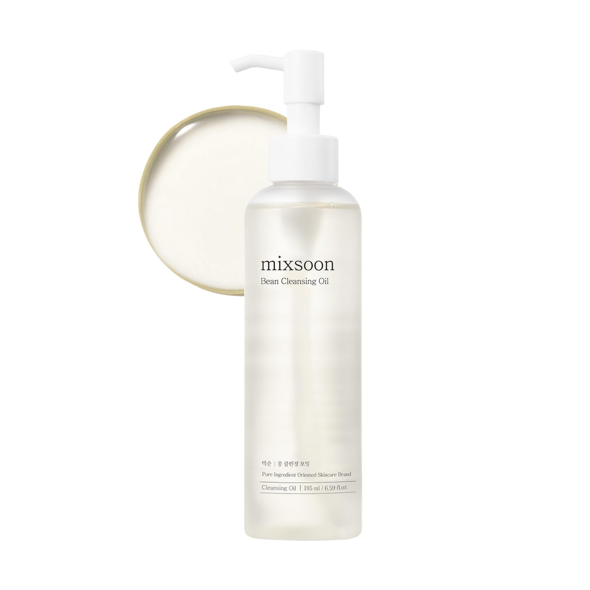 mixsoon front bottle shot showing cleanser and clean design with clear benefit