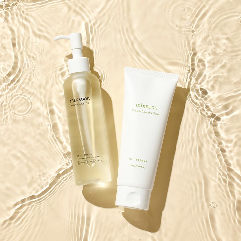 mixsoon bean cleansing oil pump and texture emulsifying easily for clean rinsing
