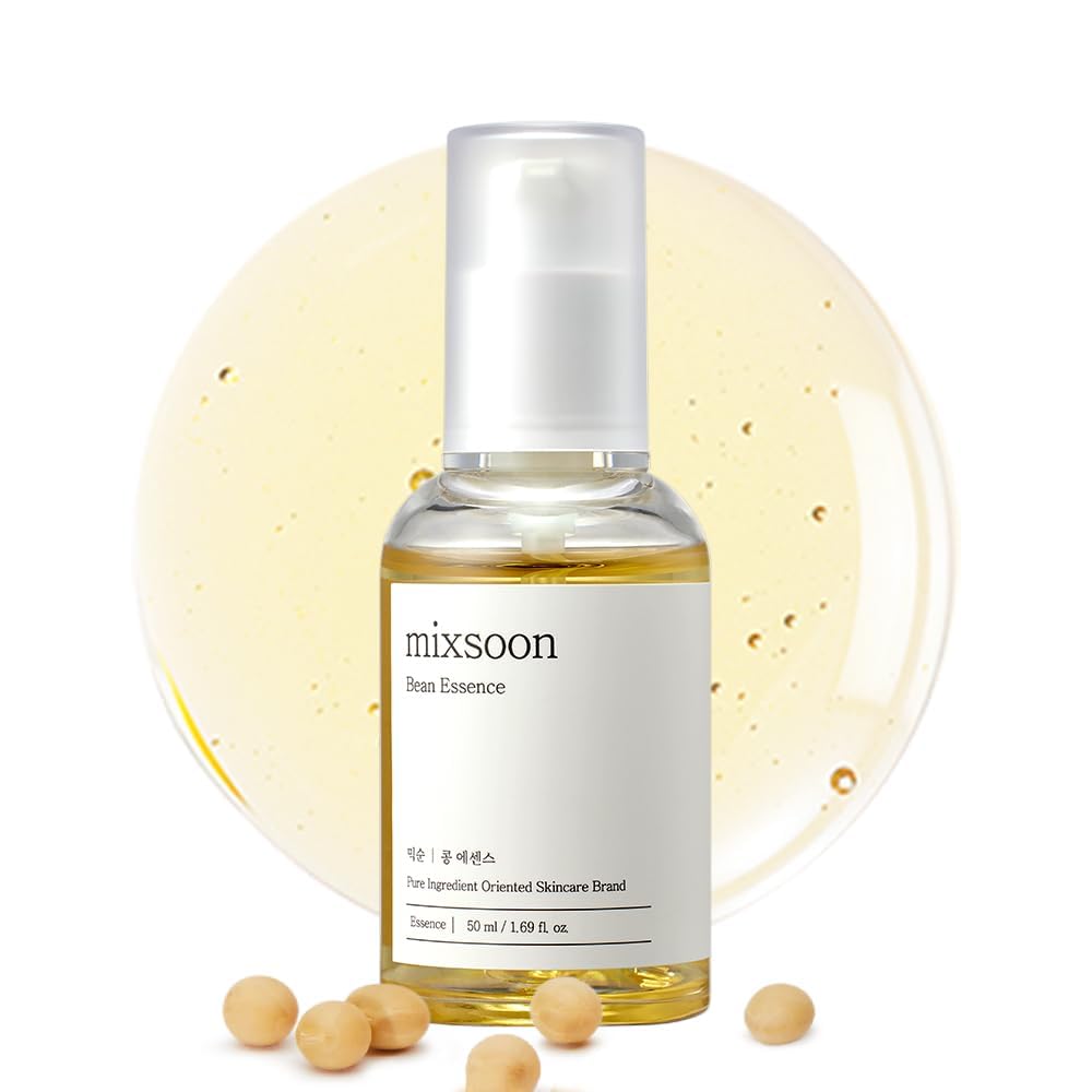 mixsoon Bean Essence front bottle showing elegant packaging and product benefit