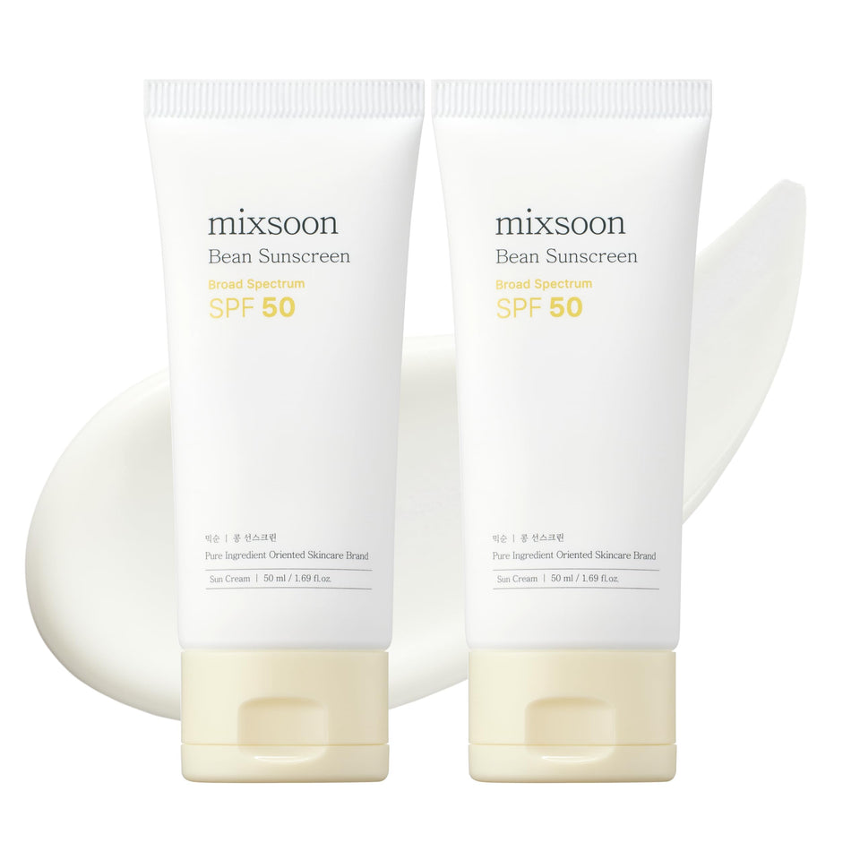 mixsoon front packaging showing bottle and SPF 50 benefit for daily lightweight protection