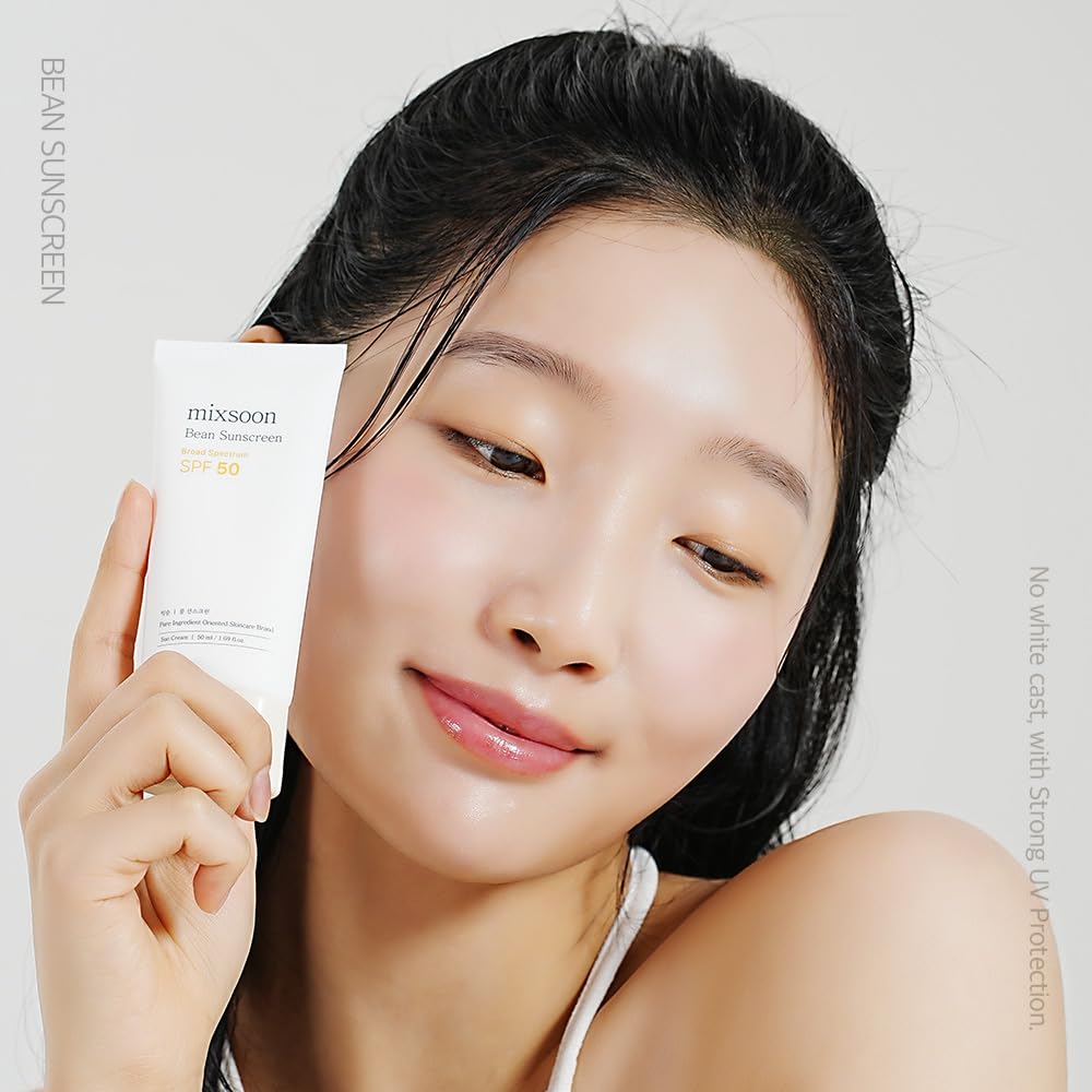 mixsoon tube dispensing sunscreen, shows smooth non-greasy application