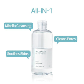 mixsoon cleansing water on cotton pad removing makeup effectively