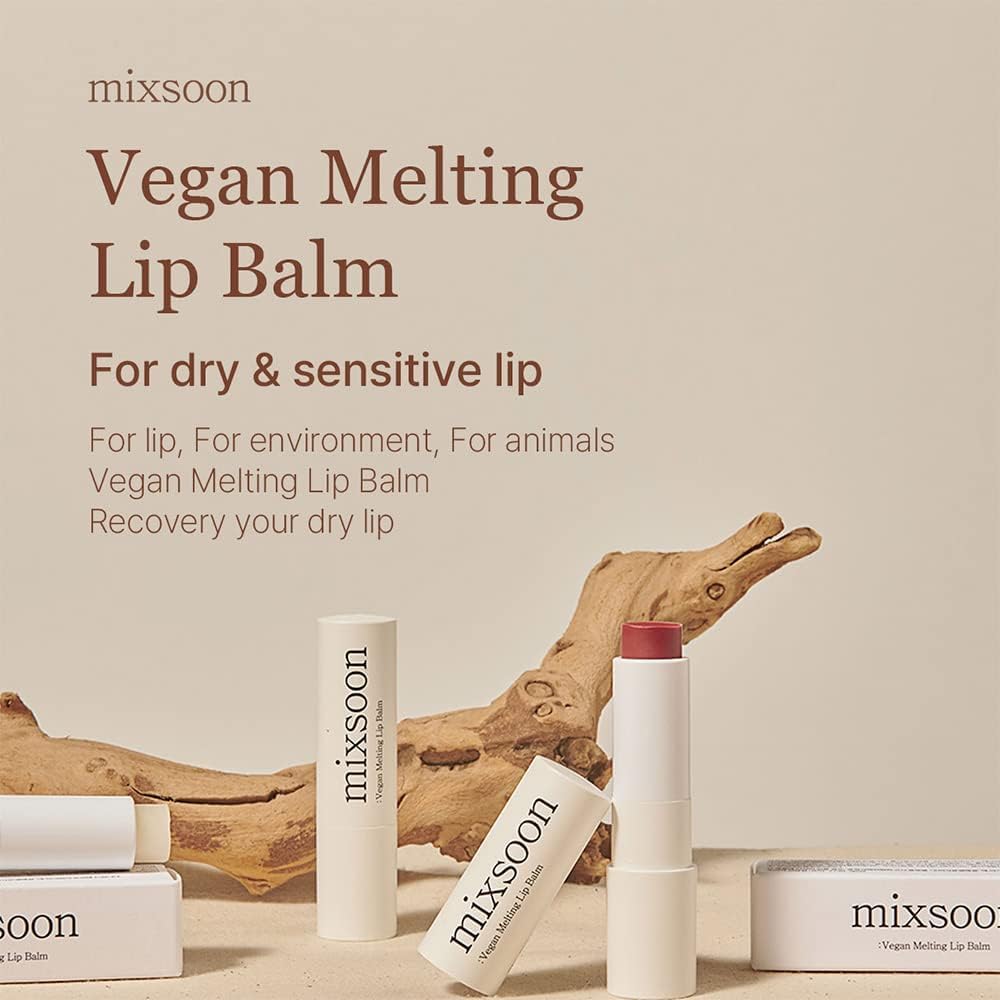 mixsoon dry rose open wand showing melting balm texture and smooth application benefit hydration