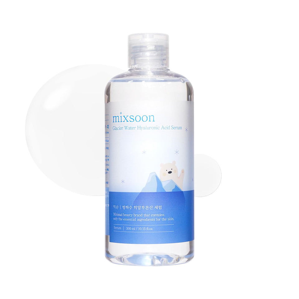 mixsoon front bottle of serum showing label and cooling hydration benefit