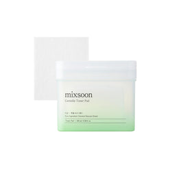 mixsoon front packaging showing 120 Centella toner pads and benefits