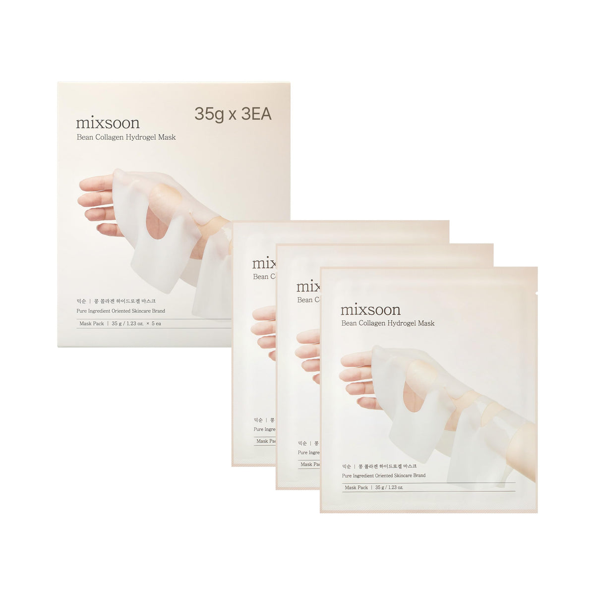 mixsoon front packaging showing product and benefits on counter