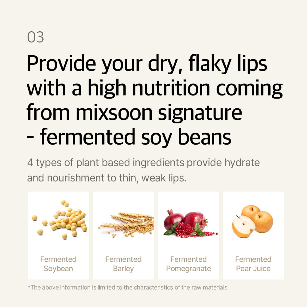 mixsoon lips with glossy finish showing softened, hydrated result after use