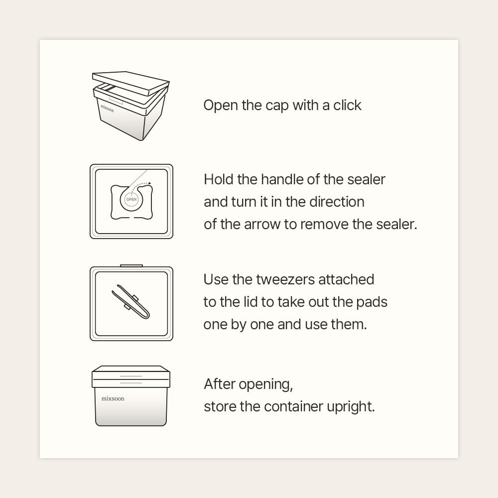 mixsoon pads on bathroom counter visualizing easy daily routine
