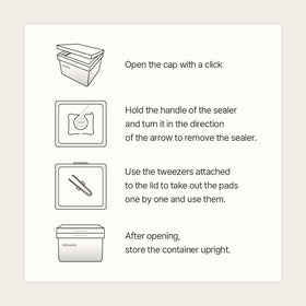 mixsoon pads on bathroom counter visualizing easy daily routine