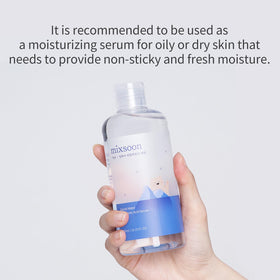 mixsoon bottle label close-up showing clean ingredients and gentle care benefit