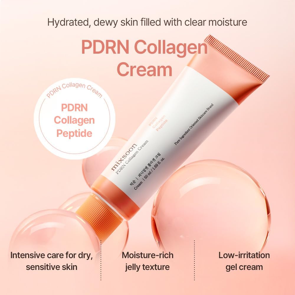 mixsoon cream texture swiped on skin highlighting lightweight, dewy finish