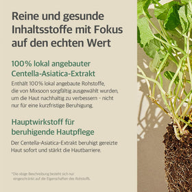 mixsoon Soondy label closeup showing Centella ingredient list and clean formulation
