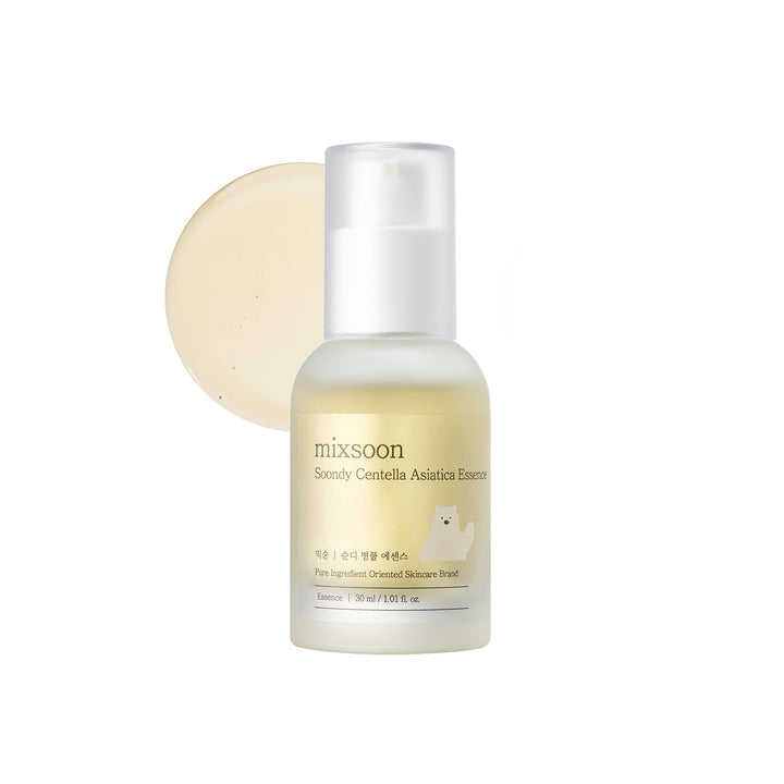 mixsoon Soondy bottle front view showing compact glass packaging and calming benefit