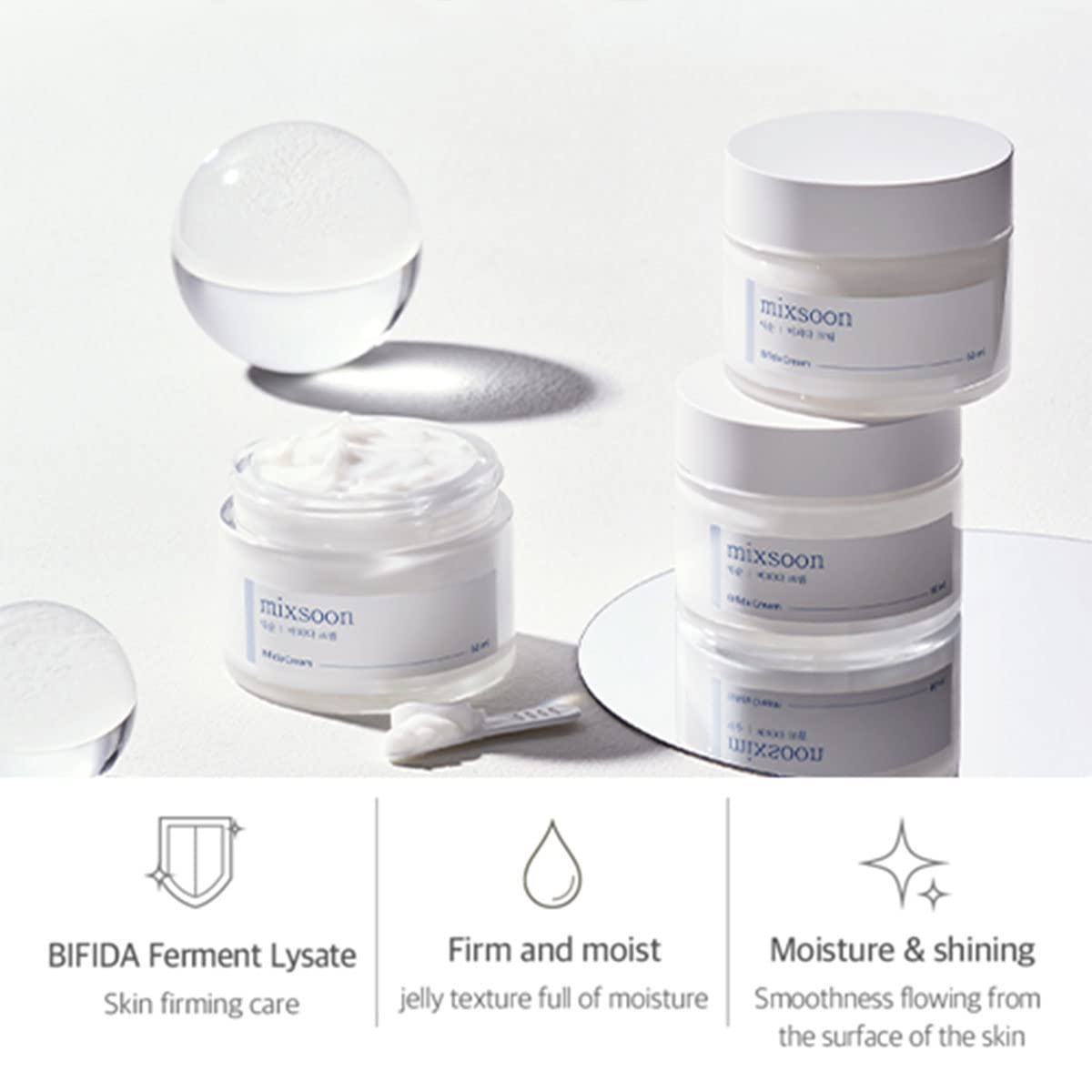 mixsoon cream texture closeup highlighting smooth consistency and hydration