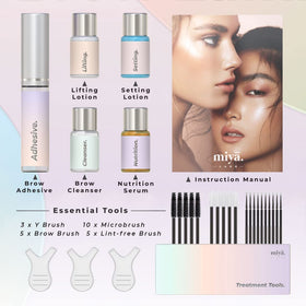 MIYA LASH application brushes and spoolies demonstrating precise control