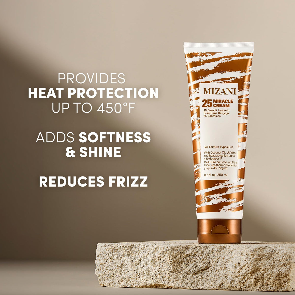 Mizani pump dispensing cream revealing silky texture and easy control