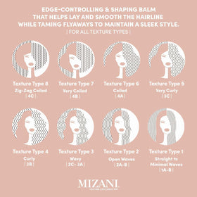 Mizani on bathroom counter in styling routine for everyday-ready benefit