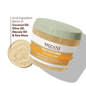Mizani before and after twist-out showing improved curl definition