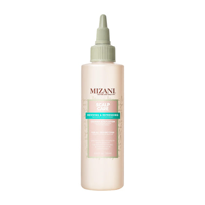 Mizani Scalp Care Calming Scalp Lotion front bottle shows brand and soothing formula benefits