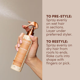 Mizani spritz on curly hair reviving definition and reducing frizz