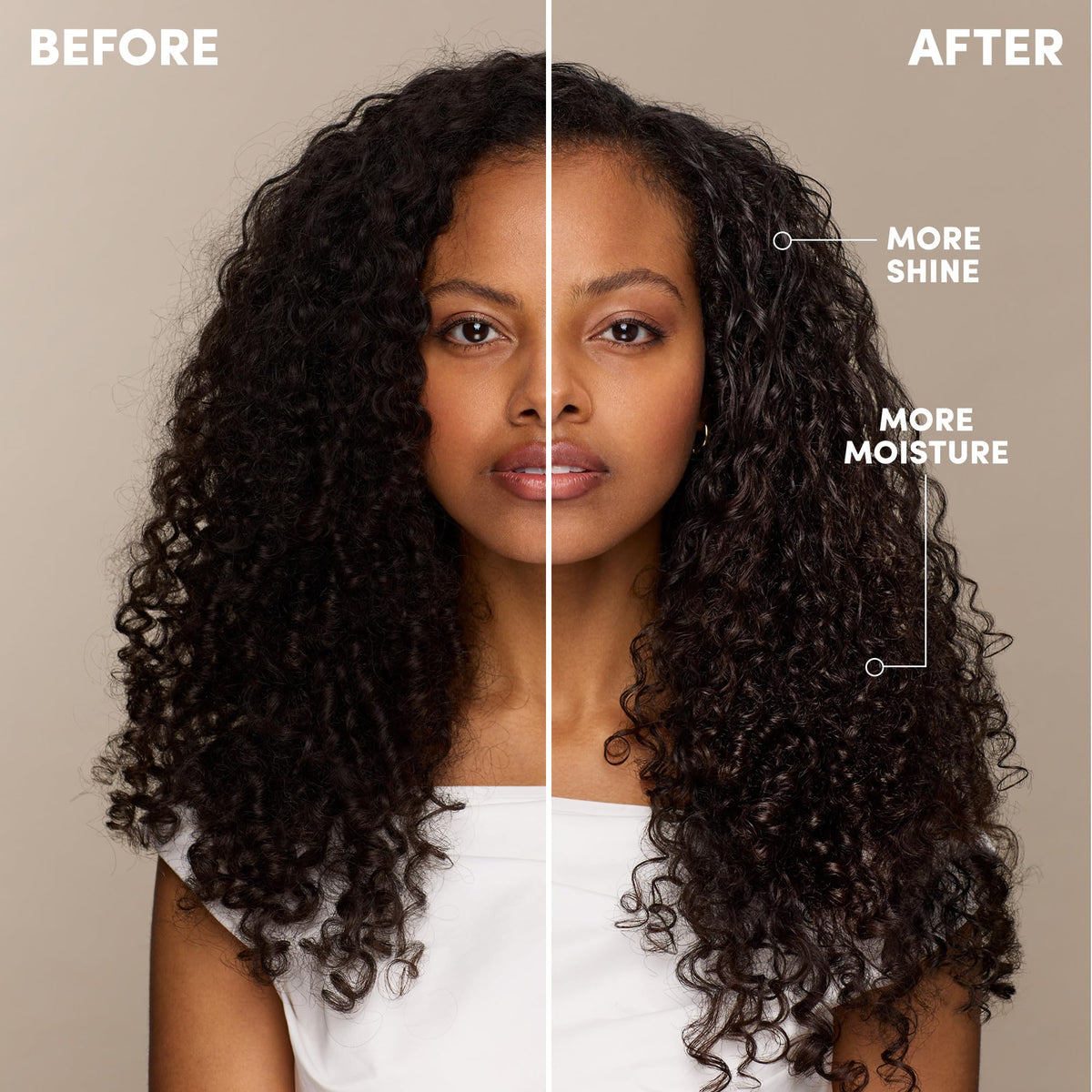 Mizani formula texture close-up highlighting coconut moisture and shine